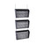 Mesh Three-Pack Wall Files, 3 Sections, Letter Size, 14.13" x 3.38" x 8.5", Black [SKU: UNV20011]