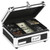 Locking Cast Box with Tumbler Lock, 10 x 8.75 x 5, Plastic; Steel, Black and Chrome [SKU: IDEVZ01002]