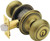 Schlage Georgian Series F51A VGEO609K4 Keyed Entry Knob, Solid Brass/Zinc, Antique Brass [SKU: ORG6799233]