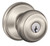 Schlage Georgian Series F51A GEO 619 Keyed Entry Knob, Brass/Zinc, Satin Nickel [SKU: ORG9018904]