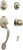 ProSource Handleset, 3 Grade, Keyed Key, Brass, Satin Nickel, 2-3/8 x 2-3/4 in Backset, KW1 Keyway, Residential [SKU: ORG7001175]