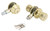 Prosource Mobile Home Deadbolt and Entry Lockset, 3 Grade, Tulip Handle, Keyed Alike Key, Brass, Polished Brass [SKU: ORG7112733]