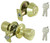 ProSource Deadbolt and Entry Lockset, 3 Grade, Tulip Handle, Keyed Alike Key, Brass, Polished Brass [SKU: ORG5294723]