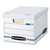 STOR/FILE Basic-Duty Storage Boxes, Letter/Legal Files, 12.5" x 16.25" x 10.5", White/Blue, 12/Carton [SKU: FEL00703]