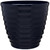 Southern Patio HDR-064756 Planter, 14 in Dia, Round, Beehive Design, Resin, Navy [SKU: ORG0942326]
