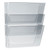 Wall File, 3 Sections, Letter Size, 13" x 4" x 14",Clear, 3/Set [SKU: STX70245U06C]