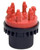Rain Bird MANIF2PK Manifold, 1/2 in Connection, FPT x Barb, 6 -Port, 1/4 in Tubing, Plastic, Red [SKU: ORG4957197]
