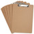 Hardboard Clipboard with Low-Profile Clip, 0.5" Clip Capacity, Holds 8.5 x 11 Sheets, Brown, 6/Pack [SKU: UNV05562]