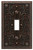 Amerelle Filigree 65TDB Wallplate, 4-1/2 in L, 2-13/16 in W, 1 -Gang, Metal, Aged Bronze [SKU: ORG1075035]