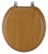 ProSource T-17WO-3L-C Toilet Seat, Round, MDF with Plastic Wood Veneer, Wood Color, Bar Hinge [SKU: ORG6136881]