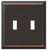 Amerelle Century 163TTDB Wallplate, 4-15/16 in L, 4-9/16 in W, 2 -Gang, Steel, Aged Bronze [SKU: ORG4239927]