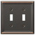 Amerelle Chelsea 149TTDB Wallplate, 4-7/8 in L, 4-15/16 in W, 2 -Gang, Steel, Aged Bronze [SKU: ORG7231681]