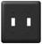Amerelle Devon 935TTBK Wallplate, 5 in L, 4-5/8 in W, 2 -Gang, Steel, Black [SKU: ORG7231764]