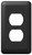 Amerelle Devon 935DBK Wallplate, 5 in L, 2-13/16 in W, 1 -Gang, Steel, Black [SKU: ORG3912466]