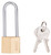 ProSource HD10032 Padlock, Long Shackle, 3/16 in Dia Shackle, 2-1/4 in H Shackle, Steel, Brass, Yale Keyway [SKU: ORG6002836]