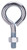 ProSource LR287 Eye Bolt, 12.5 mm Thread, Machine Thread, 1-3/8 in L Thread, 2-1/8 in Dia Eye, 630 lb Working Load, Zinc [SKU: ORG1414895]