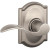 Schlage Accent Series F10VACC619CAM Passage Lever Lockset, Zinc, Satin Nickel Camel [SKU: ORG8476111]