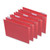 Deluxe Bright Color Hanging File Folders, Letter Size, 1/5-Cut Tabs, Red, 25/Box [SKU: UNV14118]