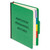 Vertical-Style Personnel Folders, 2" Expansion, 5 Dividers, 2 Fasteners, Letter Size, Green Exterior [SKU: PFXSER1GR]