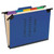 Hanging-Style Personnel Folders, 5 Dividers with 1/5-Cut Tabs, Letter Size, 1/3-Cut Exterior Tabs, Blue [SKU: PFXSER2BL]