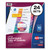 Customizable TOC Ready Index Multicolor Tab Dividers, Uncollated, 10-Tab, 1 to 10, 11 x 8.5, White, 24 Sets [SKU: AVE11169]