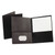 Twin-Pocket Folder, Embossed Leather Grain Paper, 0.5" Capacity, 11 x 8.5, Black, 25/Box [SKU: OXF57506]