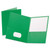 Twin-Pocket Folder, Embossed Leather Grain Paper, 0.5" Capacity, 11 x 8.5, Light Green, 25/Box [SKU: OXF57503]