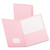 Twin-Pocket Folder, Embossed Leather Grain Paper, 0.5" Capacity, 11 x 8.5, Pink, 25/Box [SKU: OXF57568]