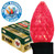Holiday Bright Lights BU25-LEDFC7-TRD Light Bulb, 0.6 W, Candelabra (E12) Lamp Base, LED Lamp, Red Light [SKU: ORG7209505]