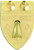 OOK 55005 Shield Hanger, 50 lb, Steel, Brass, Gold [SKU: ORG9993031]