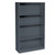 Metal Bookcase, Four-Shelf, 34.5w x 12.63d x 59h, Charcoal [SKU: HONS60ABCS]