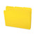 Top Tab Poly Colored File Folders, 1/3-Cut Tabs: Assorted, Letter Size, 0.75" Expansion, Yellow, 24/Box [SKU: SMD10504]