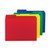 Top Tab Poly Colored File Folders, 1/3-Cut Tabs: Assorted, Letter Size, 0.75" Expansion, Assorted Colors,12/Pack [SKU: SMD10505]