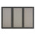 Enclosed Fabric-Cork Board, 72 x 48, Gray Surface, Graphite Aluminum Frame [SKU: QRT2367L]