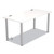Essentials Writing Table-Desk with Integrated Power Management, 59.7" x 29.3" x 28.8", White/Aluminum [SKU: UOS24398966]