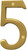 HY-KO Prestige Series BR-43BB/5 House Number, Character: 5, 4 in H Character, Brass Character, Solid Brass [SKU: ORG1753532]