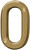 HY-KO Prestige Series BR-42PB/0 House Number, Character: 0, 4 in H Character, Brass Character, Solid Brass [SKU: ORG4430229]