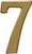 HY-KO Prestige Series BR-51PB/7 House Number, Character: 7, 5 in H Character, Brass Character, Solid Brass [SKU: ORG3778057]