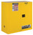 JUSTRITE Sure-Grip Series 893000 Safety Cabinet, 30 gal, 43 in OAW, 44 in OAH, 18 in OAD, 1-Shelf, Steel, Yellow [SKU: ORG8197915]
