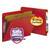 End Tab Pressboard Classification Folders, Six SafeSHIELD Fasteners, 2" Expansion, 2 Dividers, Letter Size, Bright Red, 10/BX [SKU: SMD26783]