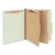 Six-Section Pressboard Classification Folders, 2" Expansion, 2 Dividers, 6 Fasteners, Letter Size, Green Exterior, 10/Box [SKU: UNV10271]
