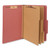 Eight-Section Pressboard Classification Folders, 3" Expansion, 3 Dividers, 8 Fasteners, Legal Size, Red Exterior, 10/Box [SKU: UNV10295]