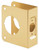 Defender Security U 9544 Door Reinforcer, 2-3/8 in Backset, 1-3/4 in Thick Door, Solid Brass, Brass, 4-1/2 in H [SKU: ORG7289358]
