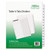 Table 'n Tabs Dividers, 15-Tab, 1 to 15, 11 x 8.5, White, White Tabs, 1 Set [SKU: AVE11674]