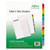 Table 'n Tabs Dividers, 31-Tab, 1 to 31, 11 x 8.5, White, Assorted Tabs, 1 Set [SKU: AVE11681]