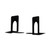 Economy Bookends, Standard, 4.75 x 5.25 x 5, Heavy Gauge Steel, Black, 1 Pair [SKU: UNV54051]