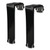 Two Break-Resistant Plastic Partition Brackets, For 2.63 to 4.13 Wide Partition Walls, Black, 2/Pack [SKU: DEF391404]