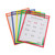 Reusable Dry Erase Pockets, 9 x 12, Assorted Primary Colors, 10/Pack [SKU: CLI40610]