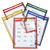 Reusable Dry Erase Pockets, Easy Load, 9 x 12, Assorted Primary Colors, 25/Pack [SKU: CLI42620]