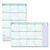 Express Track Recycled Reversible/Erasable Yearly Wall Calendar, 24 x 37, White/Teal Sheets, 12-Month (Jan to Dec): 2024 [SKU: HOD392]